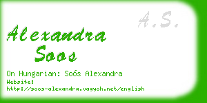 alexandra soos business card